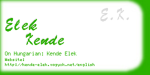 elek kende business card